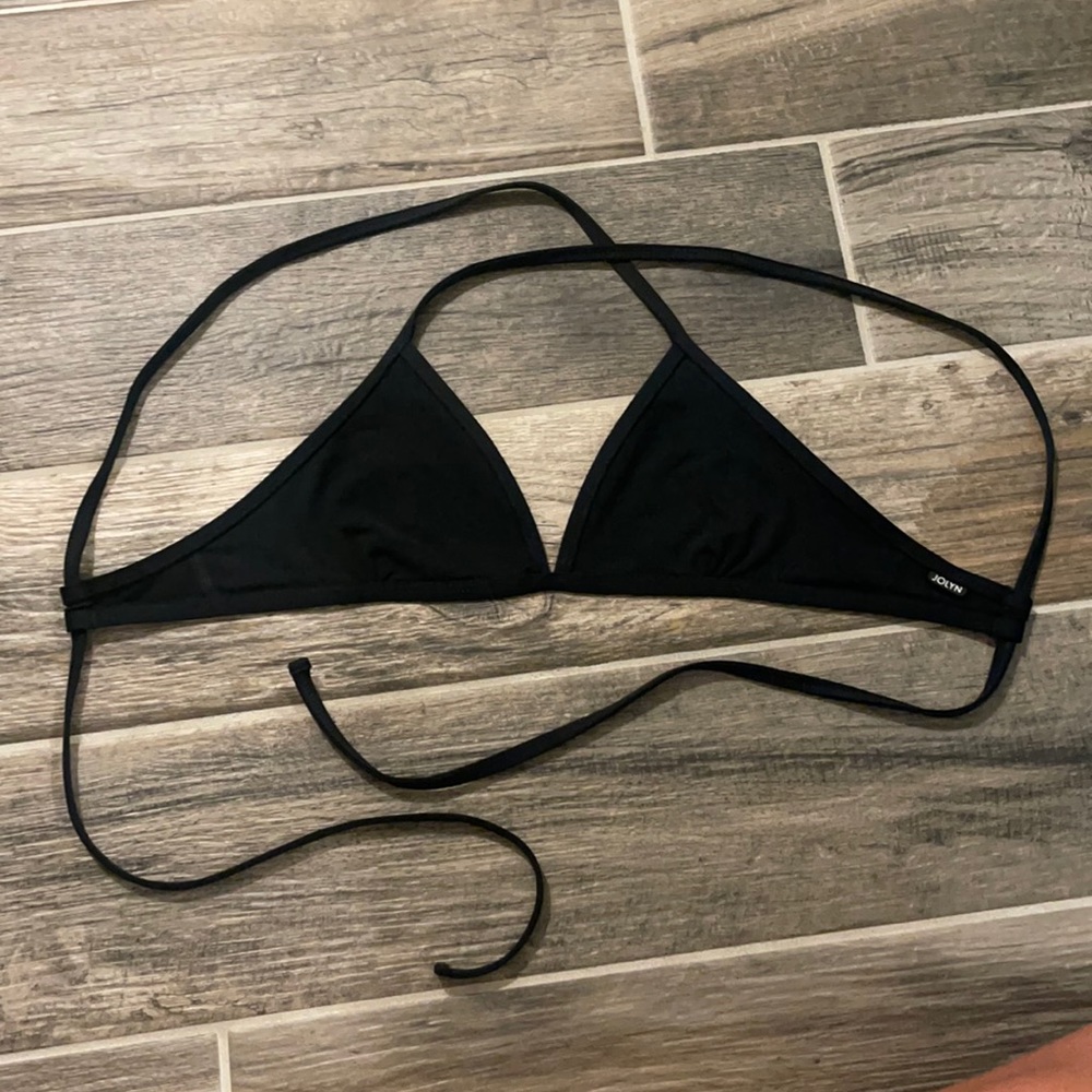Jolyn black triangle bikini top